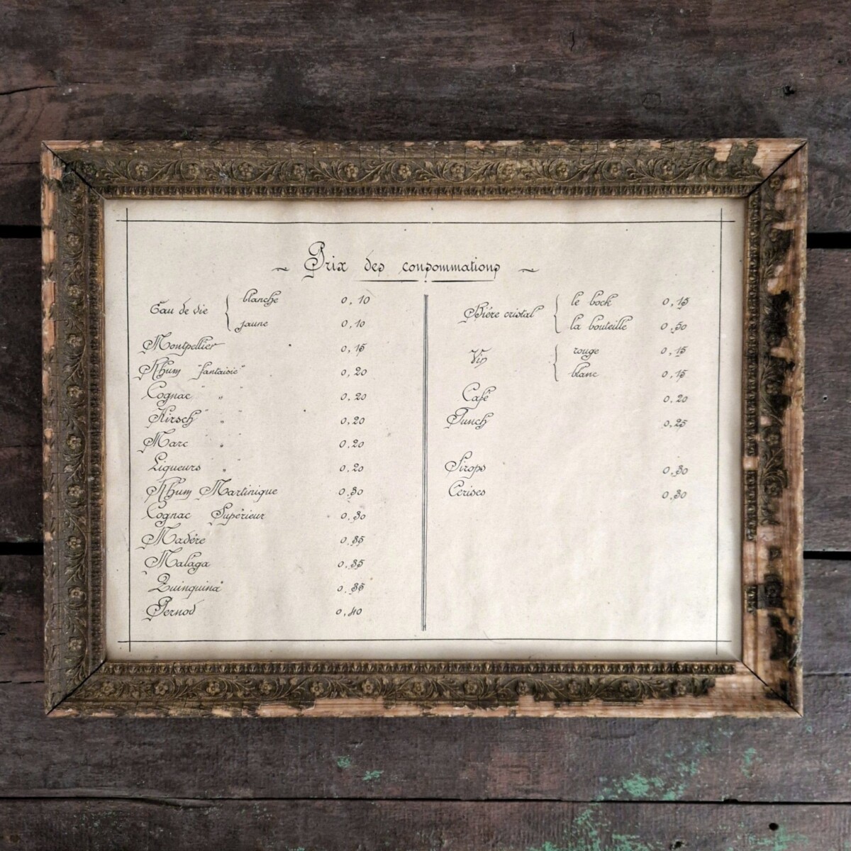 Tableau conversion vintage esthétique