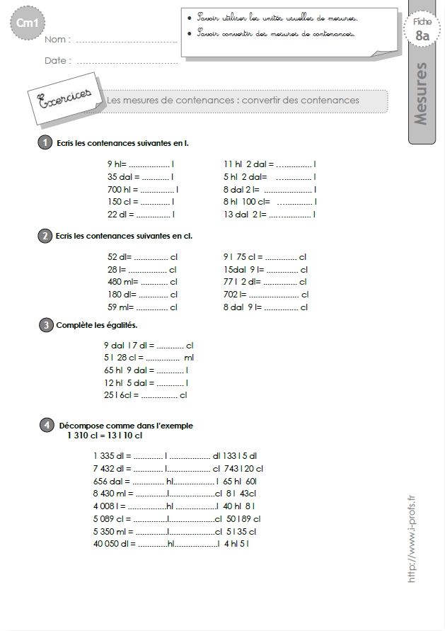 conversion pouces cm