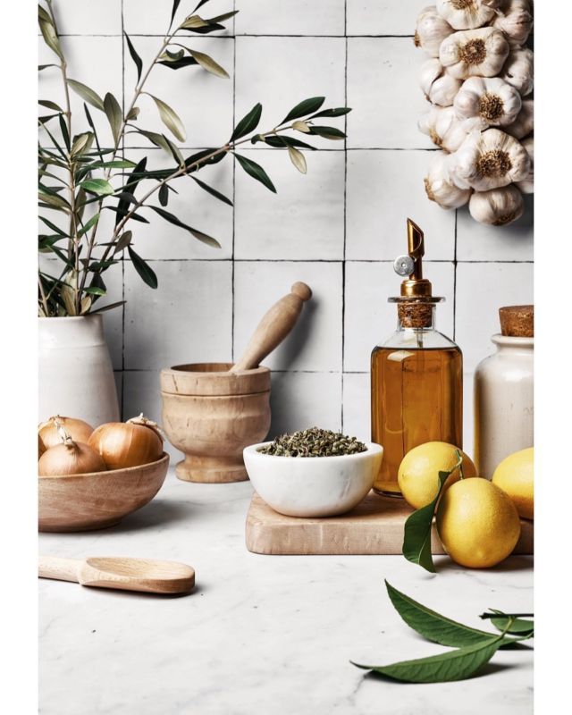 Photographie balance de cuisine flatlay